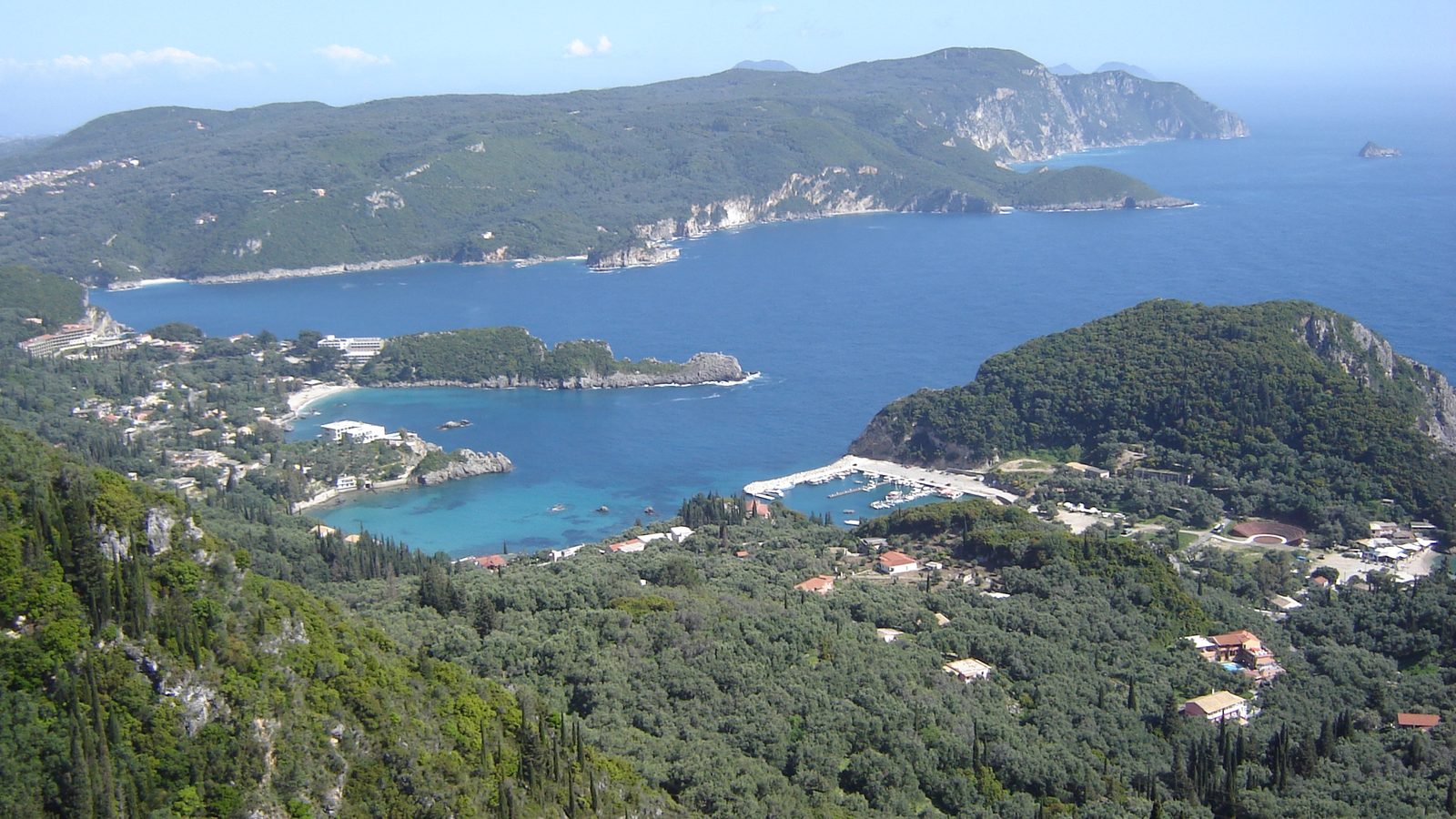 Corfu Trail: the path above the bays of Paleokastritsa on the west coast of Corfu, Greece